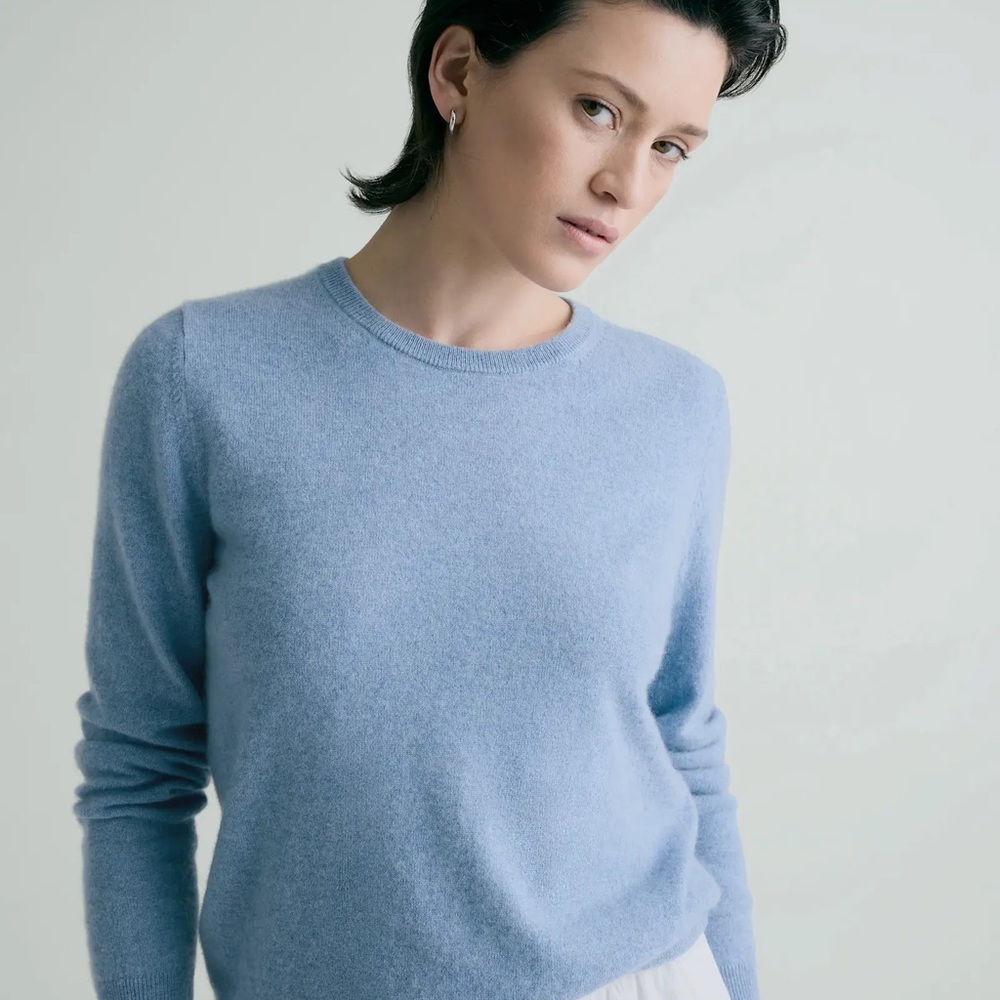 Quince Women's Light Blue Crewneck Sweater
